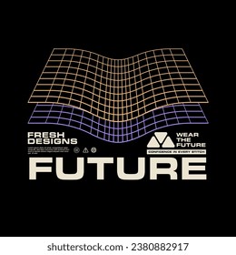 Graphic tee  future urban streetwear concept vector design templates