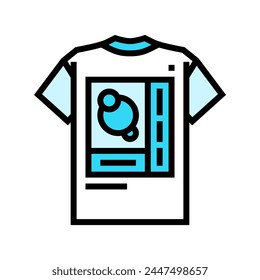 graphic tee streetwear cloth fashion color icon vector. graphic tee streetwear cloth fashion sign. isolated symbol illustration