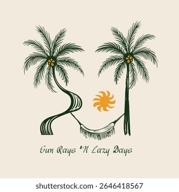 graphic tee for tee sweatshirt print. summer tropical print design. palm tree pattern design. hand drawn palm Leaves background. t shirt summer design