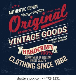 Graphic tee. vintage logo printed for t-shirt apparel. Typography Retro artwork . graphic tee vector illustration