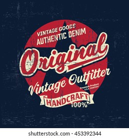 Graphic tee. vintage logo printed for t-shirt apparel. Typography Retro artwork vector illustration