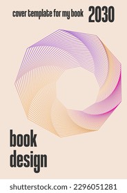 Graphic template for cover of books, booklets, journals, posters, magazines and flyers. Featuring Coolvetica Bold typography and colorful abstract vector geometric shapes