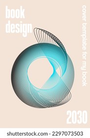 Graphic template for cover of books, booklets, journals, posters, magazines and flyers. Featuring Coolvetica Bold typography and colorful abstract vector geometric shapes