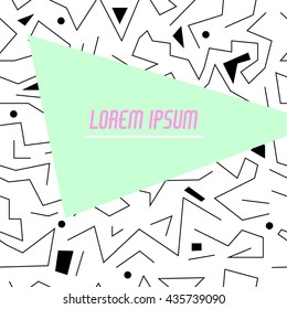 Graphic template with geometric print. Vector illustration.