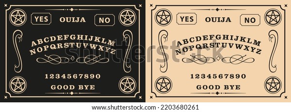 Graphic Template Inspired By Ouija Board Stock Vector (Royalty Free ...