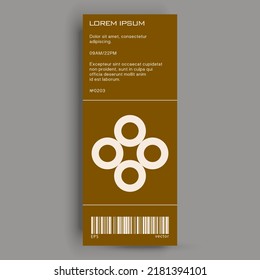 Graphic template made with bold typography and abstract geometric shapes, great for poster art, album cover prints.