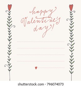 Graphic template for your invitation decorated by hand crafted flowers.