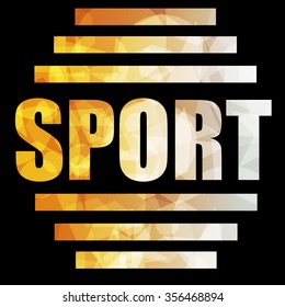 graphic text design(sport)fro print(vector eps10)