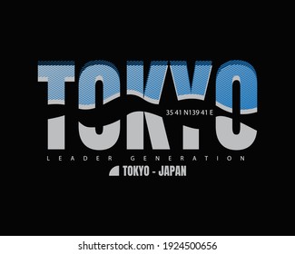 Graphic text illustration, TOKYO, perfect for the design of t-shirts, shirts, hoodies, undershirts, etc.