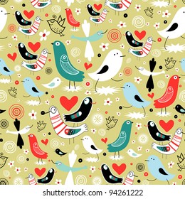 graphic texture of the birds