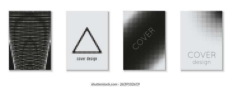 Graphic Texture Set. Modern Tech With Simple Shapes. Dynamic Design For Hipster Folder. 1980 Pattern. White Line Cover. Dots Black And White  Flyer. Black Graphic Texture