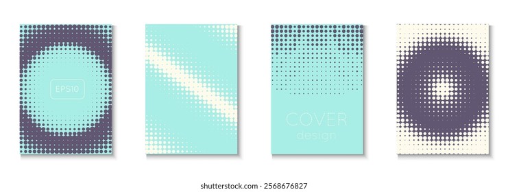 Graphic Texture Set. Summer Concept With Minimal Art. Young Hipster Design On Annual Page. Halftone Flyer. Minimalist Party Template. Geometric Wave Cover. Trendy Graphic Texture