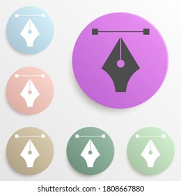 graphic tool badge color set. Simple glyph, flat vector of web icons for ui and ux, website or mobile application