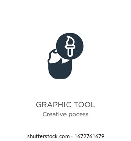 Graphic tool icon vector. Trendy flat graphic tool icon from creative pocess collection isolated on white background. Vector illustration can be used for web and mobile graphic design, logo, eps10