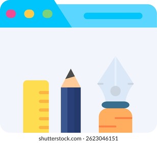 Graphic tool Line vector Icon Design