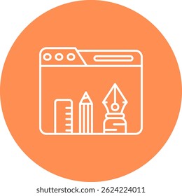 Herramienta gráfica Línea Vector Icon Design