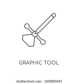 Graphic tool linear icon. Graphic tool concept stroke symbol design. Thin graphic elements vector illustration, outline pattern on a white background, eps 10.