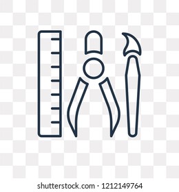 Graphic tool vector outline icon isolated on transparent background, high quality linear Graphic tool transparency concept can be used web and mobile