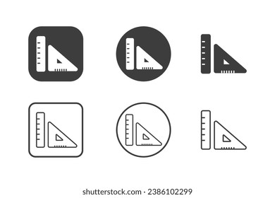 Graphic tools icon design 6 variations. Isolated on white background.