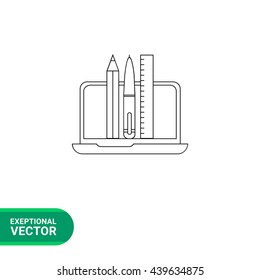 Graphic tools line icon