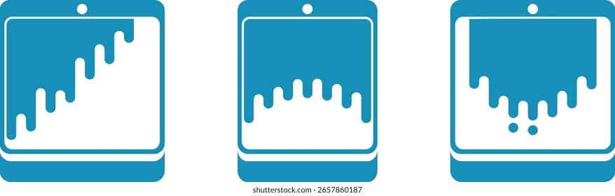 graphic and touch tablets, electronics and hardware, simple icons	