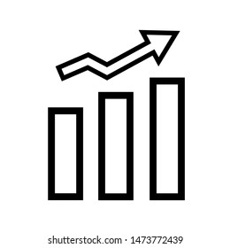 graphic trading arrow icon vector