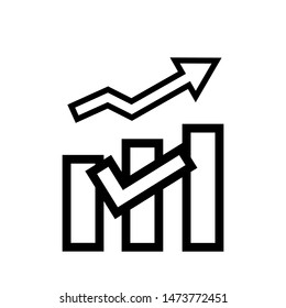 graphic trading arrow icon vector