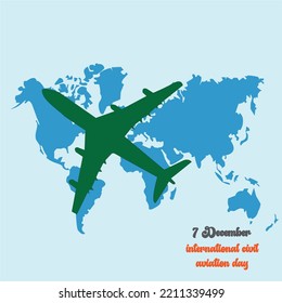 graphic, travel, transportation, design, national, technology, civil aviation day, creative, day, sky, civil aviation, illustration, December, background, airliner, international, celebration, air, ho