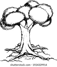 gráficos de abstracción en blanco y negro de árbol gráfico