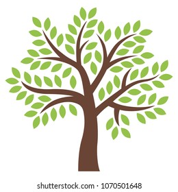 Tree Isolated On White Background Vector Stock Vector (Royalty Free ...