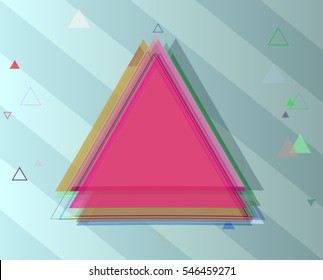 graphic triangles into dream, illustration of popular festival