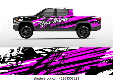 Graphic truck design. abstract lines grunge vector background concept for Vinyl Wrap and Vehicle Branding