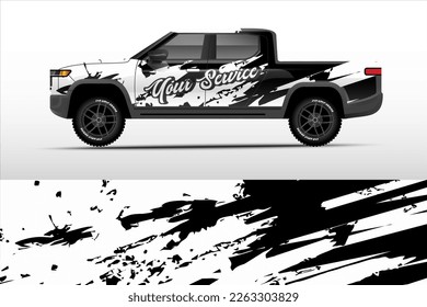 Graphic truck design. abstract lines grunge vector background concept for Vinyl Wrap and Vehicle Branding