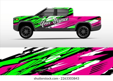 Graphic truck design. abstract lines grunge vector background concept for Vinyl Wrap and Vehicle Branding