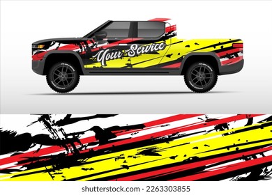 Graphic truck design. abstract lines grunge vector background concept for Vinyl Wrap and Vehicle Branding