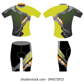 Graphic t-shirt cycling vest vector design on a white background