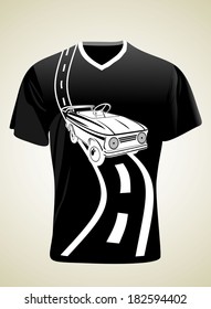 Graphic T-shirt design - Car