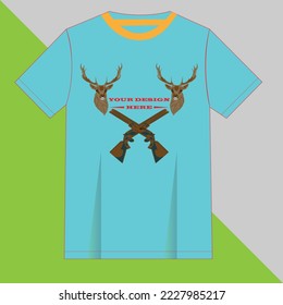 Graphic t-shirt design Hunting lover vector design .