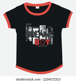 graphic t-shirt design for men, t-shirt Templates and mockup, suitable screen printing and DTF for the design boy