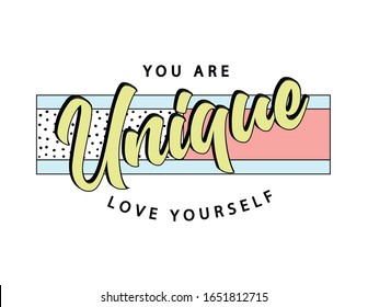 Graphic for t-shirt design and print with motivational slogan.
