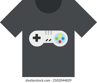 Grafik-T-Shirt-Design mit einer Retro-Game-Controller-Illustration.