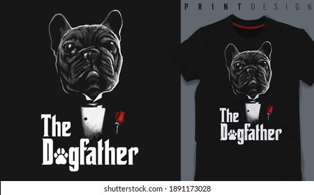 Graphic t-shirt design, typography slogan with cartoon dog  ,vector illustration for t-shirt.