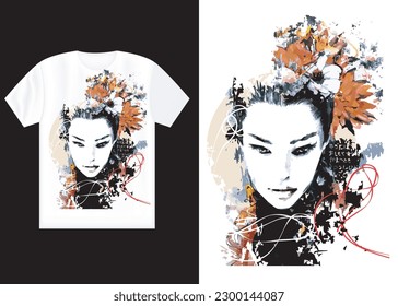 Graphic t-shirt design, typography slogan with antique statue wearing face mask, vector, illustration for t-shirt.