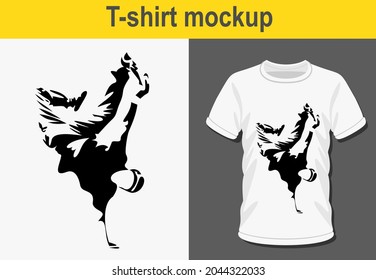 Graphic t-shirt design,break dancer ,vector illustration for t-shirt.