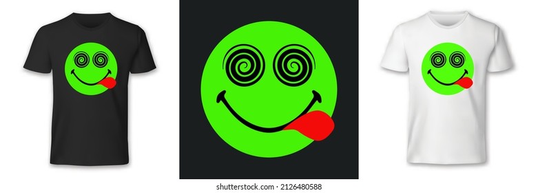 Graphic T-shirt Smile Acid Effect In Vector Format