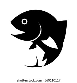 graphic tuna fish, vector