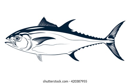 graphic tuna, vector