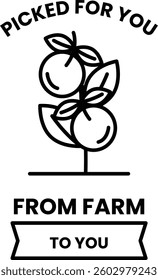 A graphic of two apples on a leaf with the words picked for you
