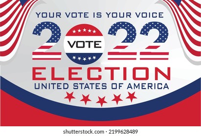 Graphic United States Flag Election Year Stock Vector (Royalty Free ...