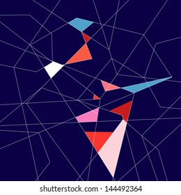 graphic unusual background of abstract elements